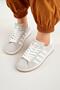 Unisex Classic Lace-Up Orthopedic Sports Sneaker Shoes-Smoked-White - 5