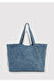 M Logo Embroidered Denim Shoulder Bag 1913790-22189 - 5