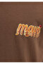 Printed Brown T-Shirt Loose Fit / Relaxed Comfortable Cut 0613655-70239 - 7