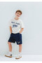 Jeans Printed Navy Blue Shorts 6410019-70491