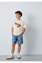 91 Printed Ecru T-Shirt Oversize / Wide Cut 6610462-70057
