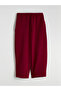 Two Mt Shop Quality Lcw Vision Burgundy Interlock Plain Loose & Baggy Women's Sweatpants - 5