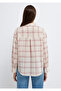 Red Checkered Ecru Shirt Oversize / Wide Cut 1211543-83711 - 5