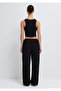 Embroidery Detailed Black Trousers 1011191-900 - 5