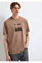 Printed Brown T-Shirt Loose Fit / Relaxed Comfortable Cut 0613638-88091 - 2