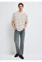 Brown Striped Ecru T-Shirt Relaxed Fit / Comfortable Cut 0613175-70056 - 2