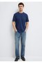 Navy Blue Basic T-Shirt Regular Fit / Normal Cut 0613477-70497 - 2