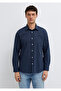 Striped Navy Blue Shirt Regular Fit / Normal Cut 0212004-91566 - 3