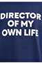 Slogan Printed Navy Blue T-Shirt Regular Fit / Normal Cut 1613733-70492 - 7