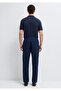 Navy Blue Linen Trousers 0010577-80872 - 5