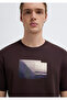 Printed Brown T-Shirt Loose Fit / Relaxed Comfortable Cut 0613603-88083 - 6