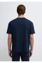 Printed Navy Blue T-Shirt Loose Fit / Relaxed Comfortable Cut 0613602-86623 - 5