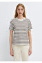 Striped Ecru T-Shirt Slim Fit / Narrow Cut 1614216-86687 - 4