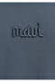 Embroidered Navy Blue T-Shirt Loose Fit / Comfortable Loose Cut 0610100-80776 - 8