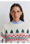 Kayak Jacquard Ecru Sweater Loose Fit / Relaxed Fit 1710860-70057 - 2