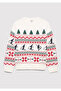 Kayak Jacquard Ecru Sweater Loose Fit / Relaxed Fit 1710860-70057 - 6