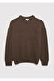 Crew Neck Brown Sweater Regular Fit / Regular Cut 0710269-71550 - 6