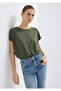Liyosel Blended Green Basic T-Shirt Loose Fit / Relaxed Comfortable Cut 167245-71551 - 2