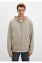 Hooded Zippered Beige Sweatshirt 0S10520-70154 - 4