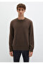Crew Neck Brown Sweater Regular Fit / Regular Cut 0710269-71550 - 4
