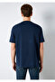 Crew Neck Navy Blue Basic T-Shirt Loose Fit / Comfortable Loose Cut 0611596-70497 - 6