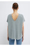 Textured Green Basic T-Shirt Loose Fit / Relaxed Fit 167311-81325 - 5