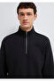Semi-Zip Black Basic Sweatshirt 0S10419-900 - 6