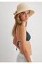 Beige Straw Hat with Bow Detail 1912986-80795 - 2