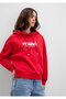 Logo Printed Hooded Red Sweatshirt168334-35476 - 2