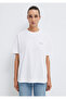 Logo Printed White T-Shirt Loose Fit 1611309-620 - 4