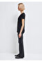 Black V-Neck Flared Slim Fit T-Shirt -168260-900 - 4