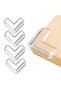 4 Pieces of 3m Adhesive Triangular Soft and Flexible Structure Coffee Table, Table, Cabinet Corner Protector Apparatus