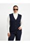 Pocket Stone-Embellished Steel Knit Classic Tricot Vest - 3