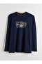 Esvab • Modern & Distinctive Large Size Zero Roba Collar Long Sleeve Printed Men's T-Shirt - 6