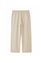 Pleated Baggy Fit Cotton Linen Striped Trousers - 3