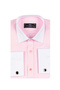Premium Double Cuffed Metal Button Detailed Pink Special Design Men's Shirt - 6