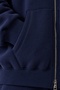 Women's Oversized Tracksuit Set Zip Navy Blue – Zippered, Hooded , Wide Leg, 3 Thread Fleece-Lined Fleece - 7