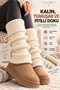 Original Premium Leg Warmer Acrylic Knit Warm Thick Soft Ribbed Texture Leg Ankle Warmer Fully Compatible with Boots Below the Knee Special Design Winter Leggings |   Compatible with All Foot Sizes - 4