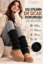 Original Premium Leg Warmer Acrylic Knit Warm Thick Soft Ribbed Texture Leg Ankle Warmer Fully Compatible with Boots Below the Knee Special Design Winter Leggings |   Compatible with All Foot Sizes - 8