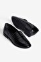 Women's Patent Leather Loafer Casual Shoes Thala Black - 3