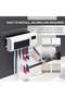 Wall Mounted Toothbrush Holder with Toothpaste Dispenser,5 Slots,UV Sanitizer Function,Rechargeable Battery,White - 5