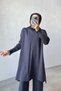 Mira Mercerized Hijab Set - Smoked - 2