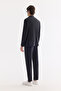 Men's Navy Blue Mono Collar Double Slit Unlined Comfort Fit Jacket A61Y4009 - 6