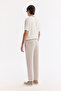 Men's Beige Soft Touch Relaxed Fit Chino Trousers with Elastic Sides A61Y3217 - 4