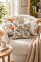 Autumn Patterned Velvet 3-Piece Throw Pillow Cover Set 43X43 cm - Decorative Pillowcases - 3