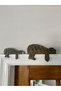 Door Topper Decor, Mama and Baby Bear Wooden Statue,Wilderness Sleeping Bears Art Figurine Ornament - 8