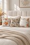 Autumn Patterned Velvet 3-Piece Throw Pillow Cover Set 43X43 cm - Decorative Pillowcases