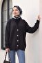 Buttoned Front V-Neck Casual Knitwear Cardigan - Anthracite