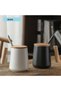 Ceramic cup with wooden handle, creative mug, coffee cup, tea cup, spoon with lid - 3