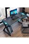 Gaming Table with Carbon Fiber Finish,Large Computer Desk for Home Office,Cable Management,Black,100cm - 3